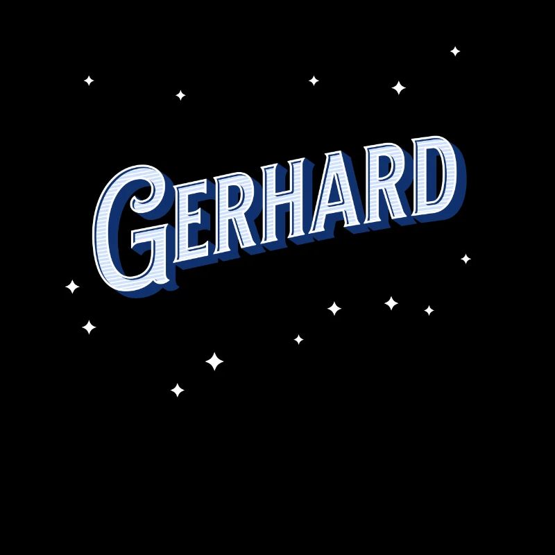 Gerhard's name personalized