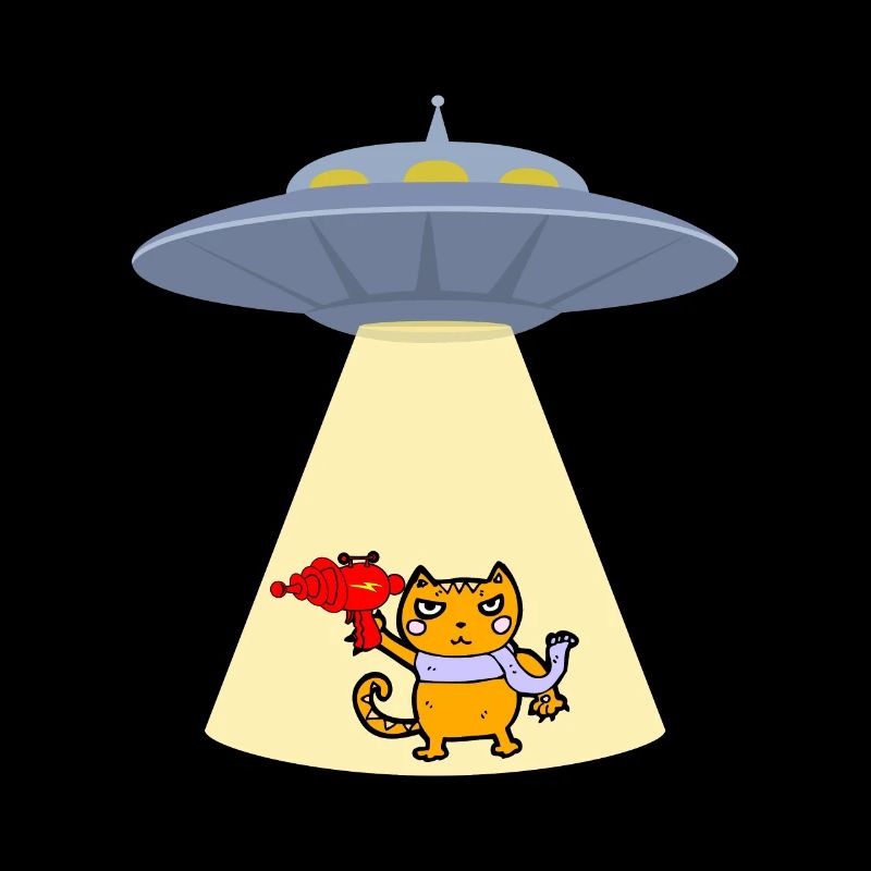 Chat avec des yeux laser