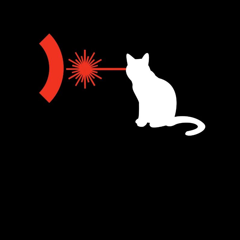 Chat avec des yeux laser
