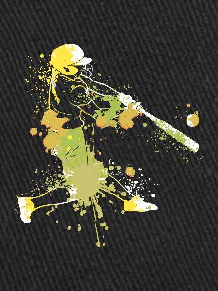 Splash Art Softball Player