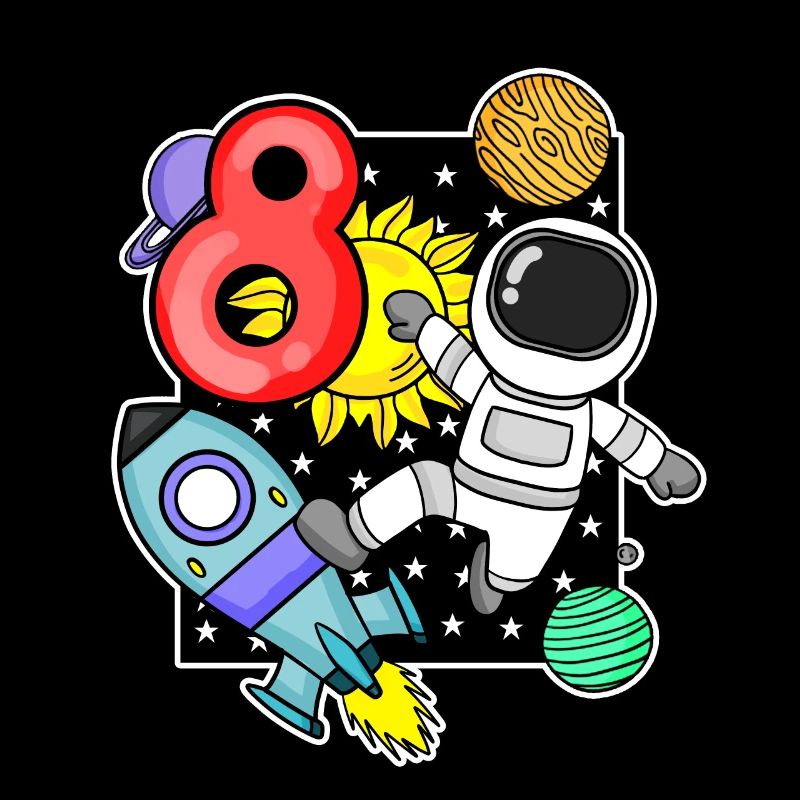 8e anniversaire - 8 ans Jeune astronaute