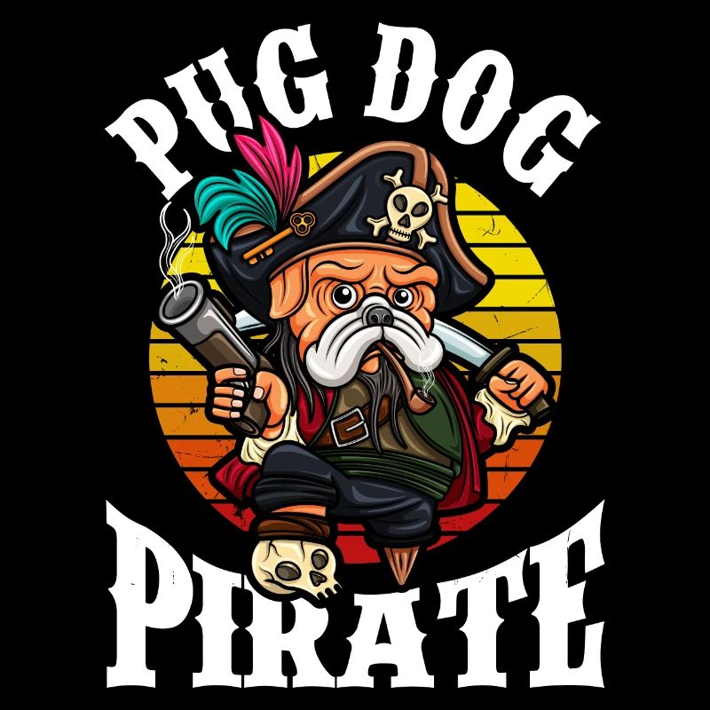 Pug Pirate Dog