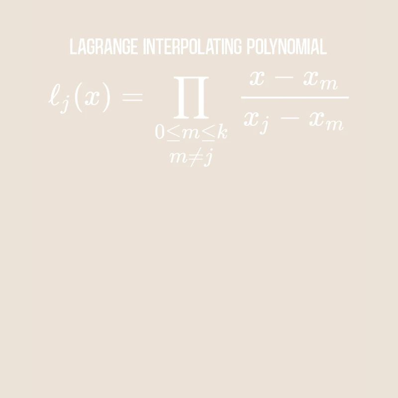 Lagrange interpolant polynomial mathématiques mathématiques