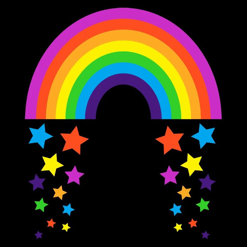 Kidcore Regenbogen Sterne Regnen Geschenk Idee
