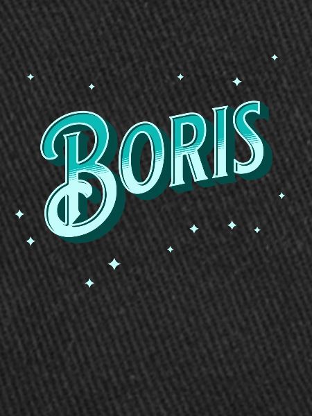 Boris' name personalized