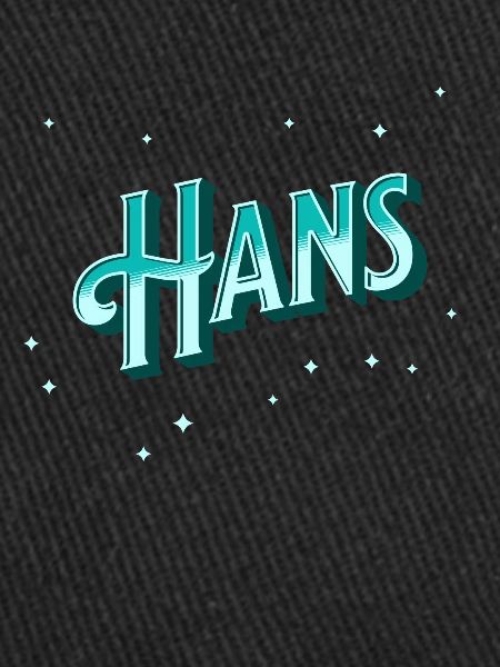 Hans' name personalized