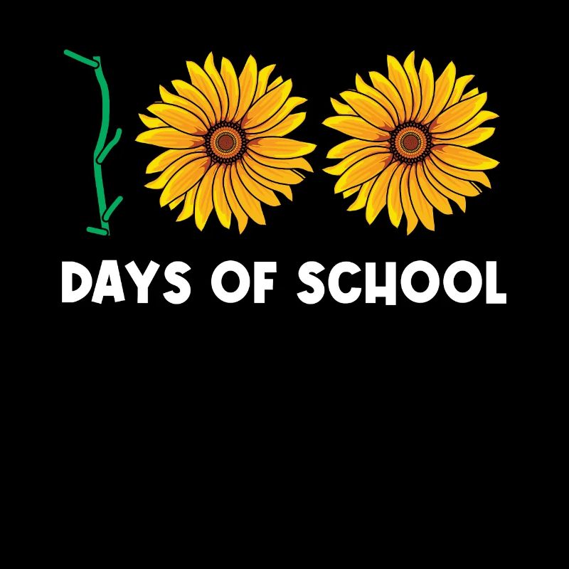 100 jours d’école Tournesols avec fleurs École