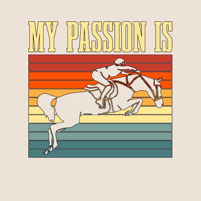 Saut d’obstacles Ma passion est l’équitation rétro