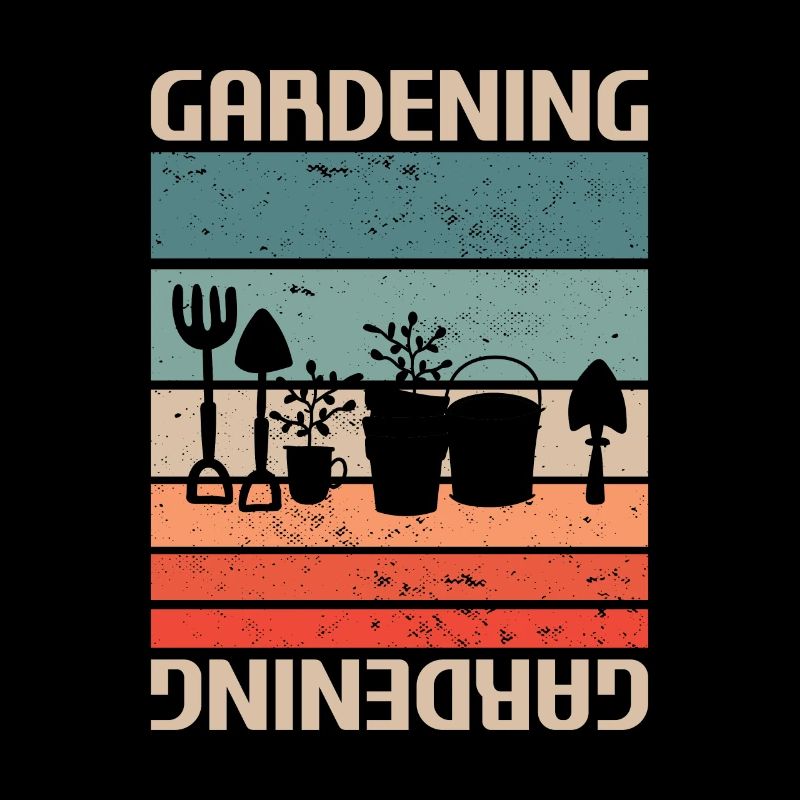 Retro Vintager klassischer im Garten arbeitender Garten-Gärtner