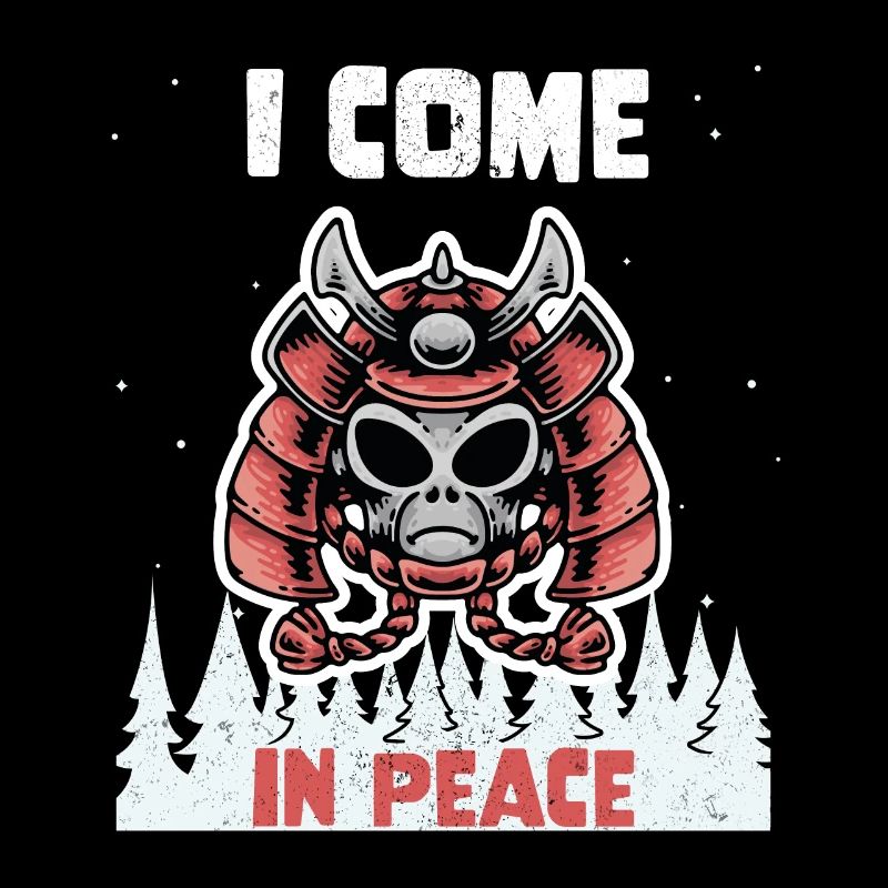 Alien Galaxy Science Space Lover I Come In Peace
