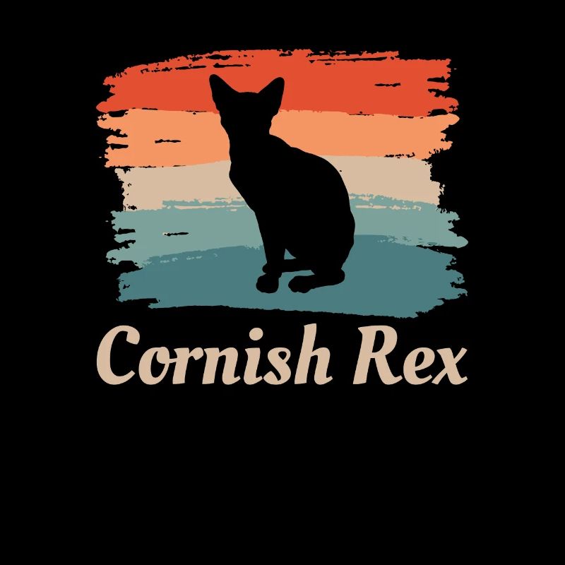 Vintage Retro Cornish Rex Cat Lover
