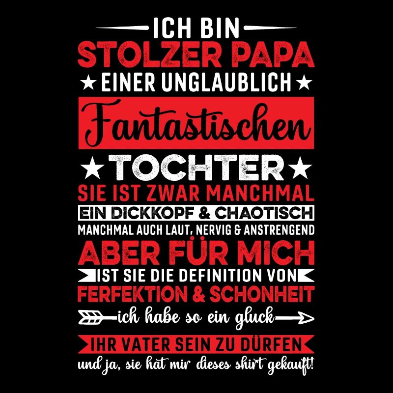 Ich Bin Stolzer Papa Vater Tochter Eltern