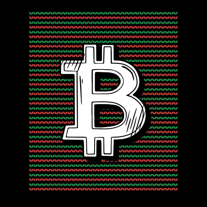 Bitcoin vert et rouge