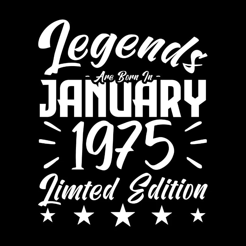 Geboren im Januar 1975. Geburtstagsgeschenk.