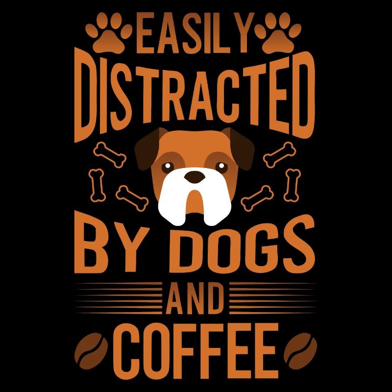 Facilement distrait par les chiens et le café