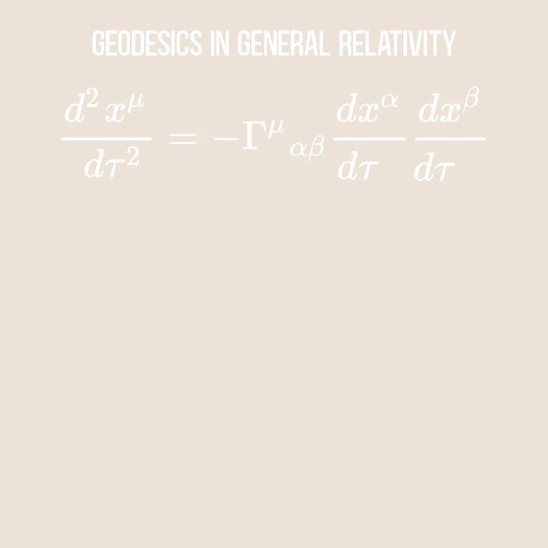 Geodesics Equation General Relativity Differential