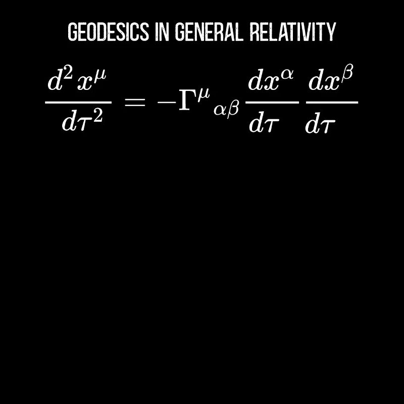 Équation géodésique Différentiel de relativité générale
