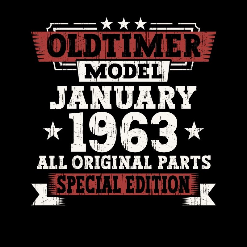 Born 1963 January 60th birthday Gift man