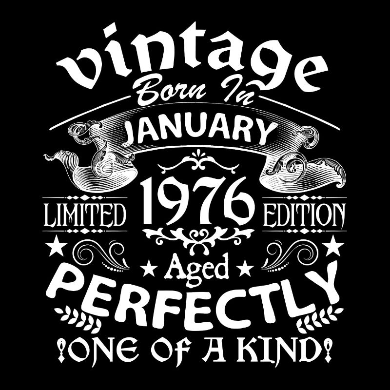 Janvier 1976 | anniversaire 1976 Vintage Janvier