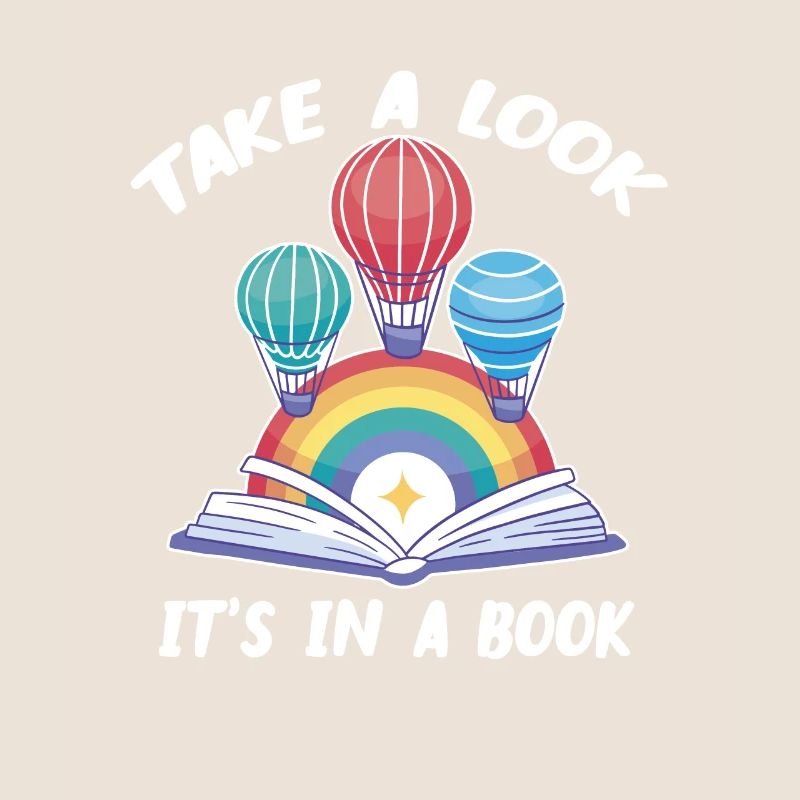 Take A Look It's A Book Retro Rainbow Reading