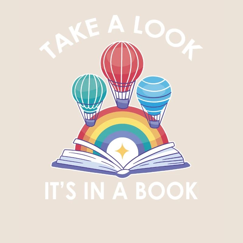 Take A Look It's A Book Retro Rainbow Reading