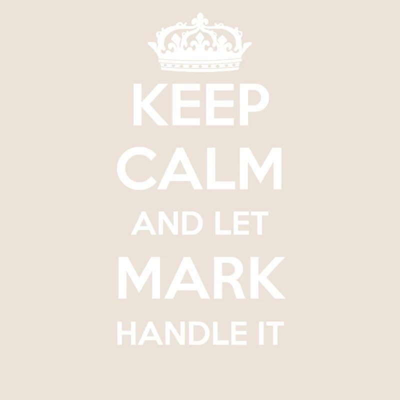 Keep Calm Handle It - Prénom Nom Funny Mark