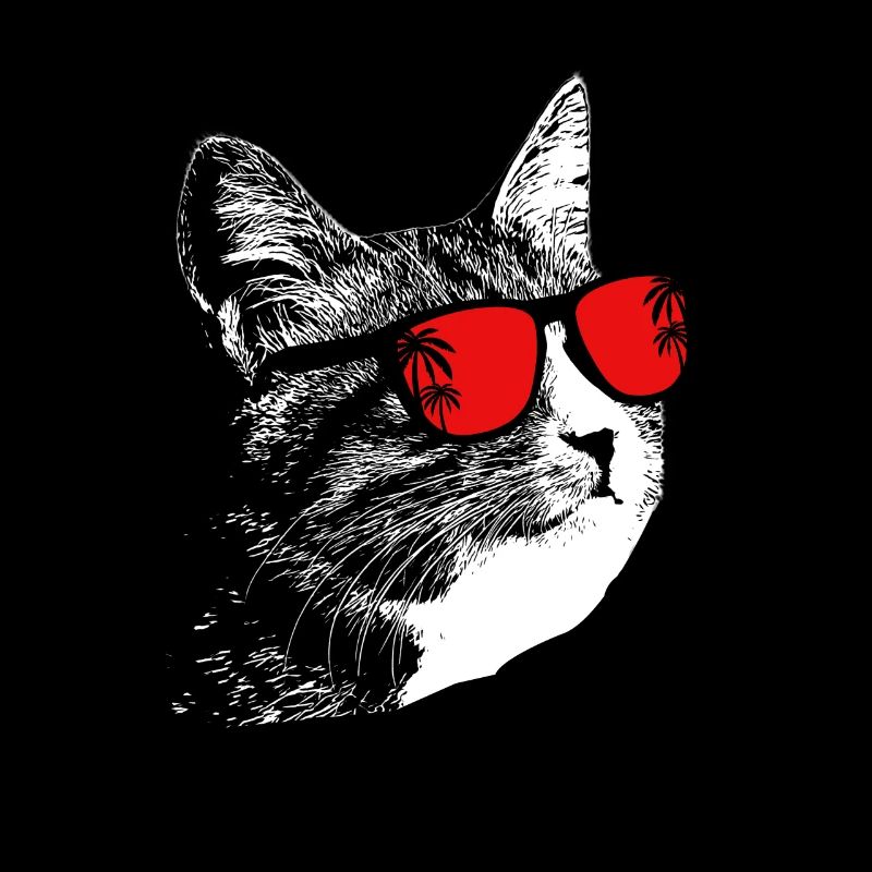 Katze Sonnenbrille Kätzchen Katzenliebe Katzenlieb