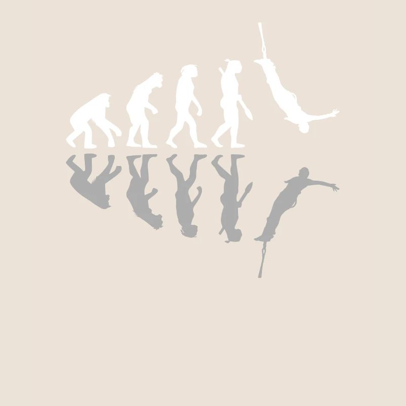 Human Evolution Funny Bungee Jumping Jumper