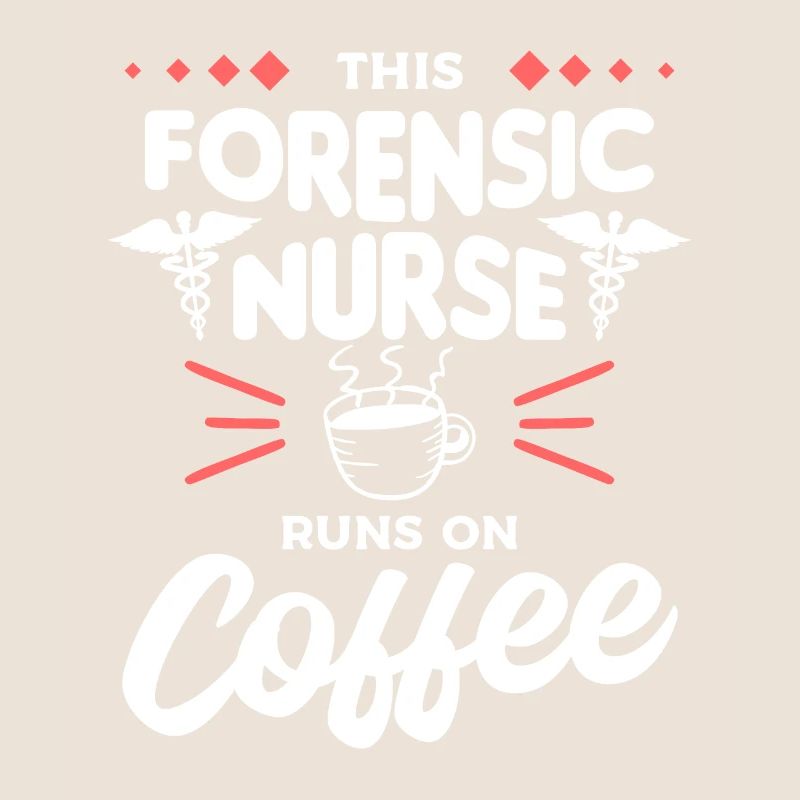 Diese forensische Krankenschwester läuft auf Kaffee RN Krankenschwestern