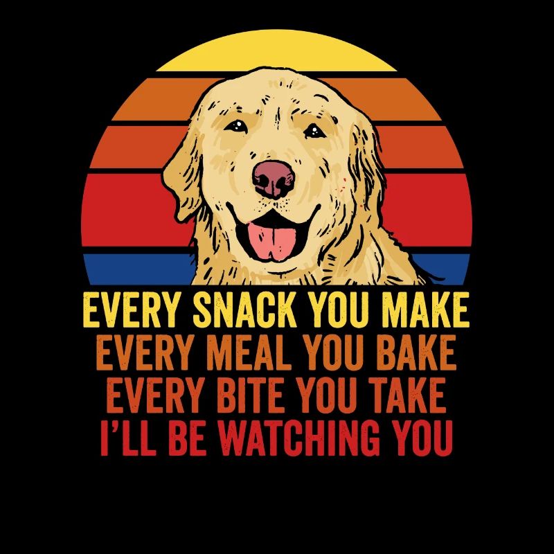 Drôle chaque collation que vous faites Golden Retriever Dog