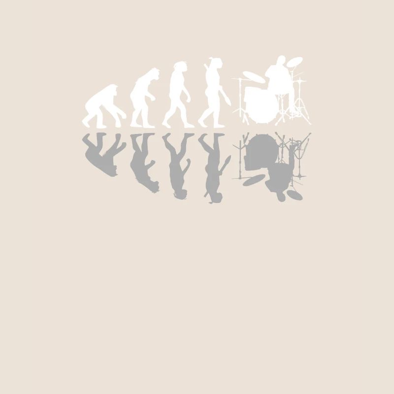 Human Evolution Drummer Drumming Lovers Drums