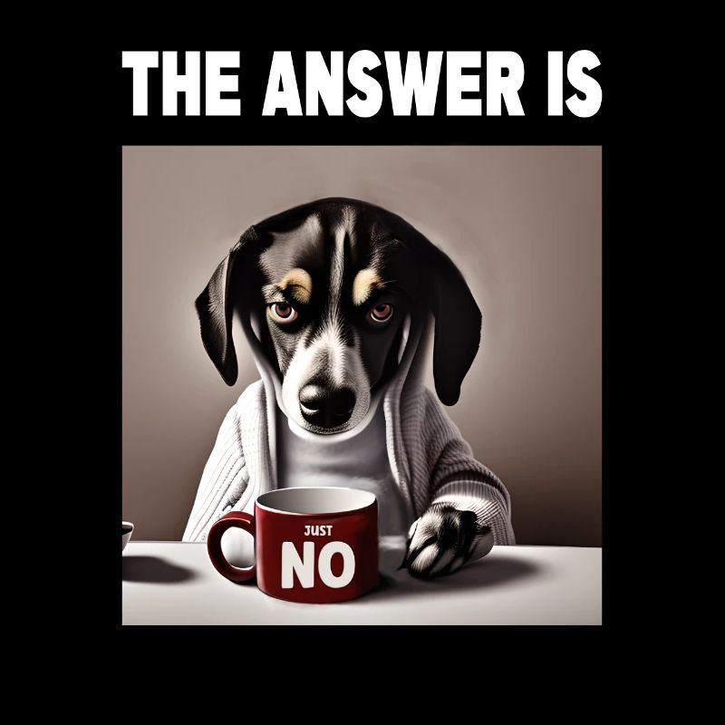 The answer is no. Grumpy Funny Dog