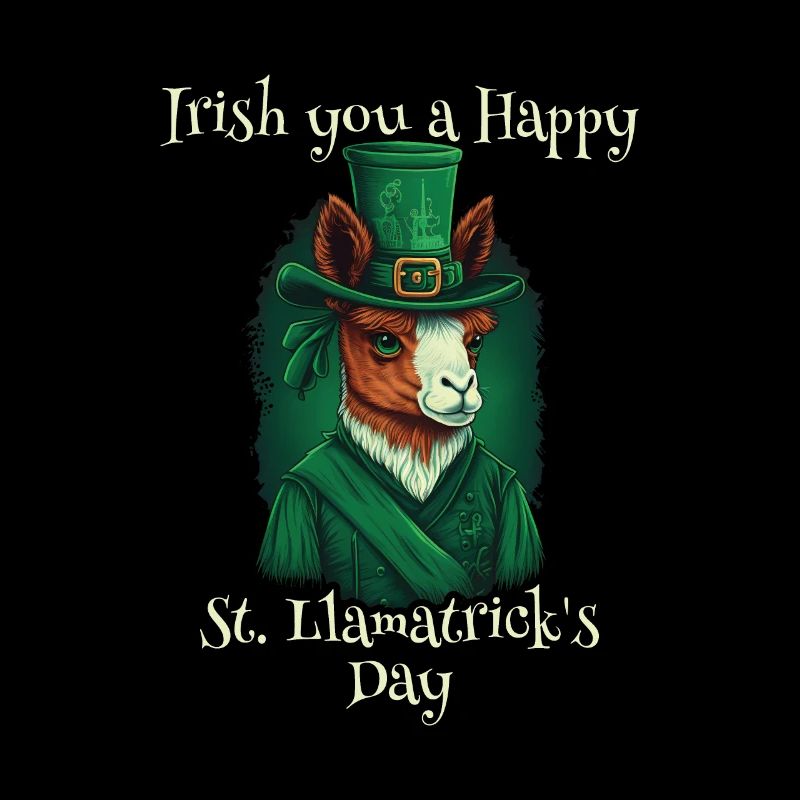 Irlandais vous un joyeux lama de la Saint-Patrick