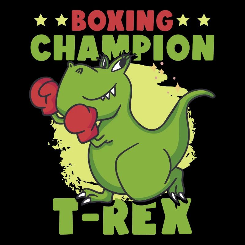 Boxer Boxe T-Rex Dinosaure