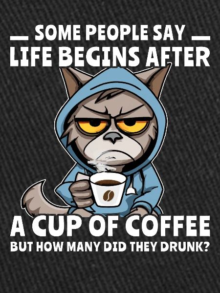 Coffee Cat Coffee Drinker