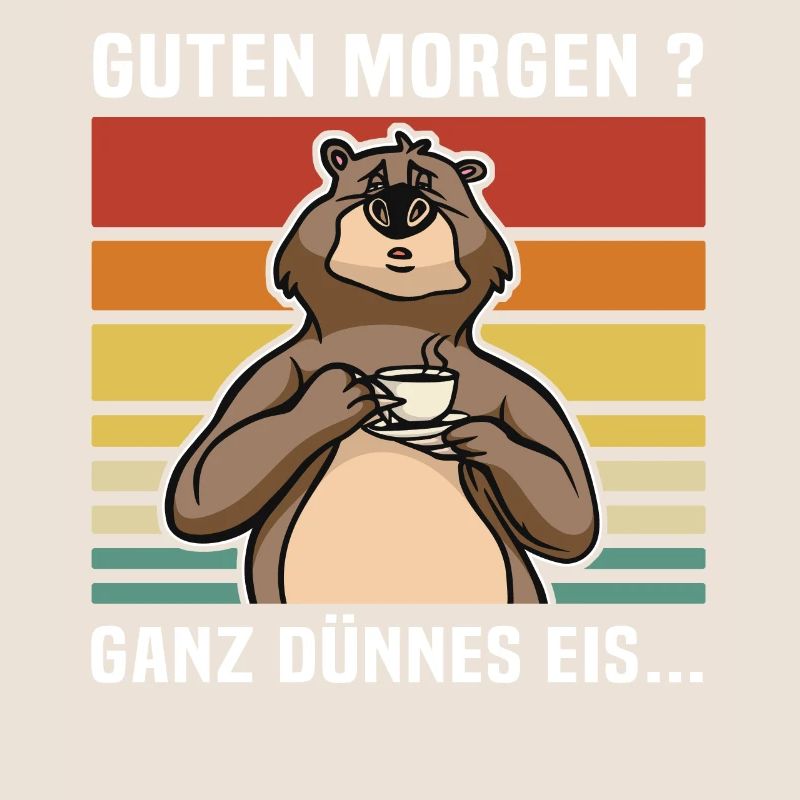 Bär Kaffee Bärchen Dünnes Eis