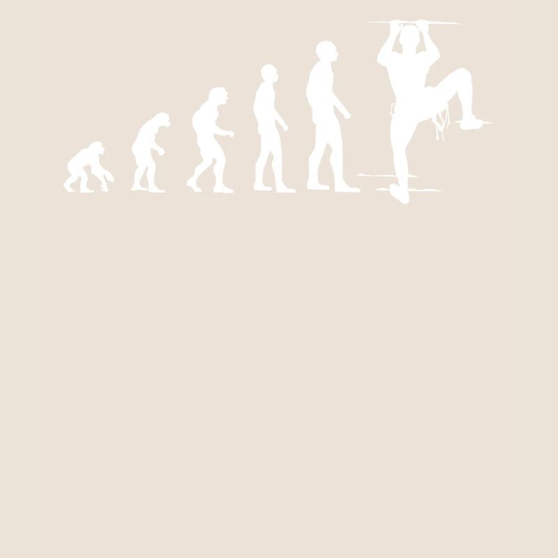 Klettern Evolution Lustig Bergsteigen Geschenk
