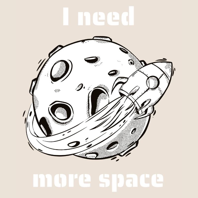I Need More Space Funny Retro Outer Space Designs
