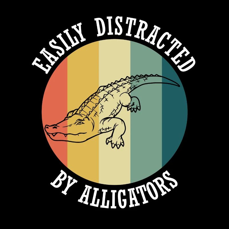 Distrait par les alligators, la faune, les