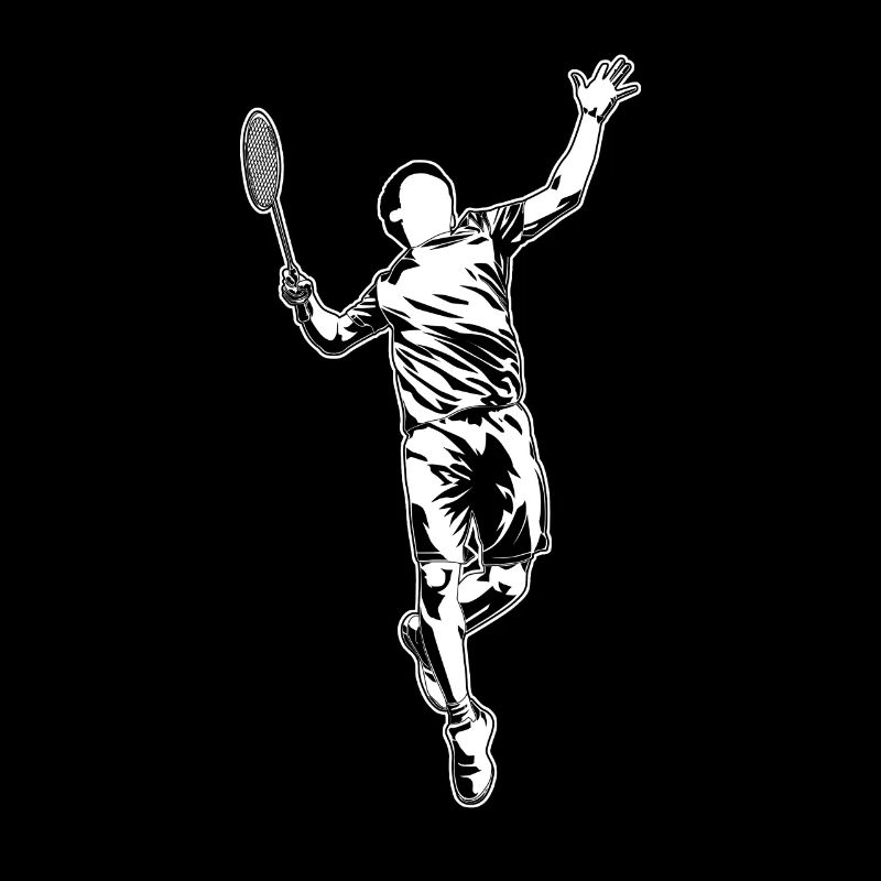 Badminton player sketch