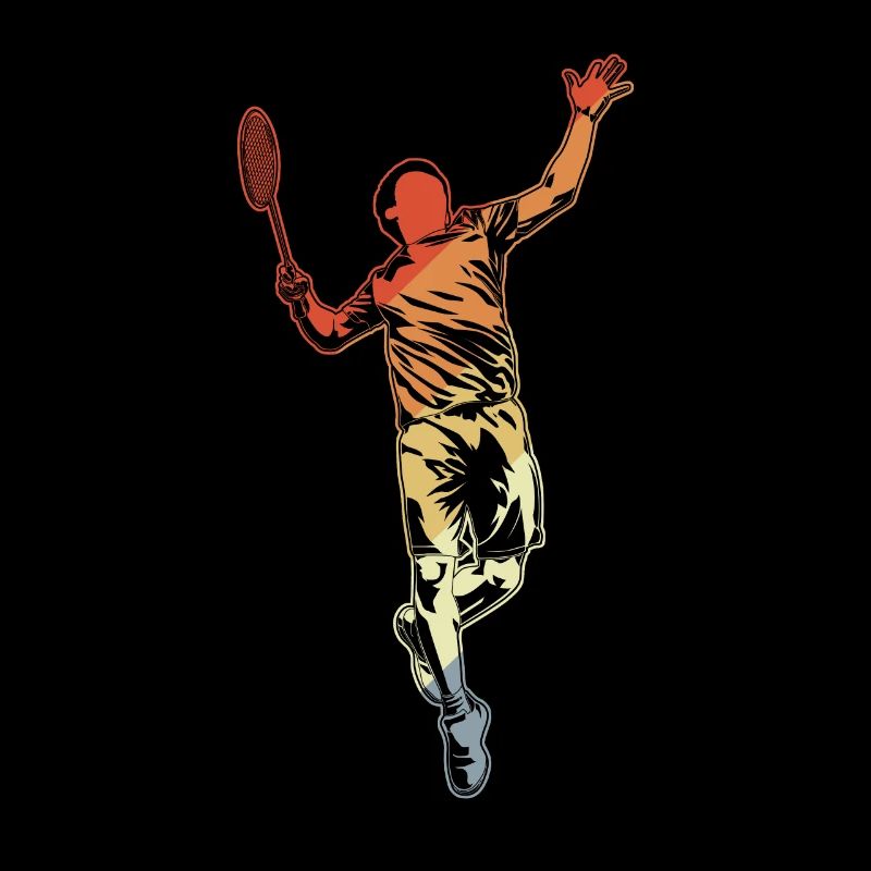 Badminton player drawing
