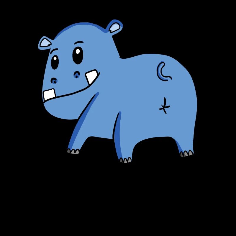 Nilpferd von hinten - Nilpferd Hintern - Nilpferd