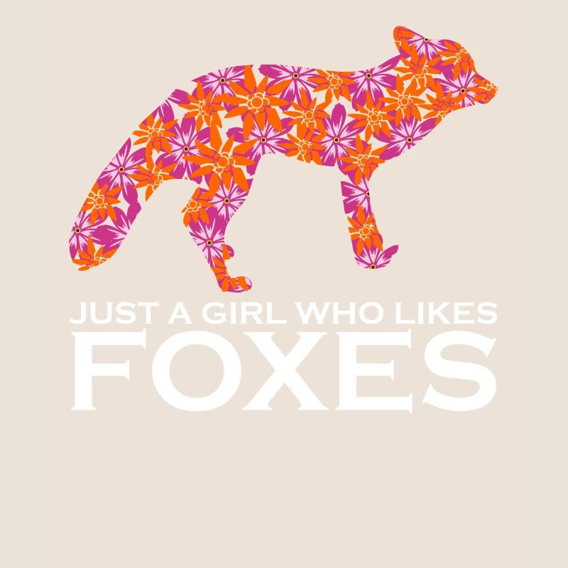 Renard avec des fleurs