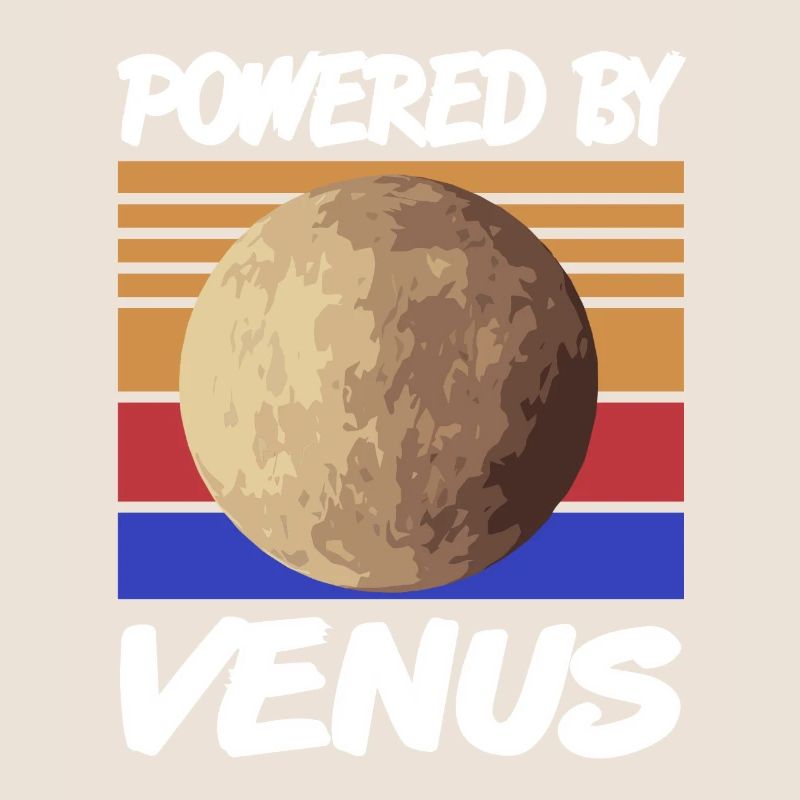 Powered By VENUS Retro Solar System Planet Designs