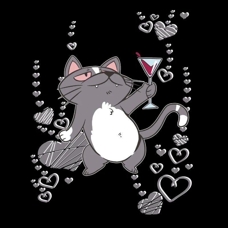 Die Katze feiert eine Party