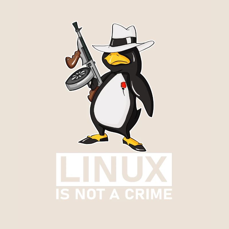 Linux is Not A Crime Linux Tux Penguin