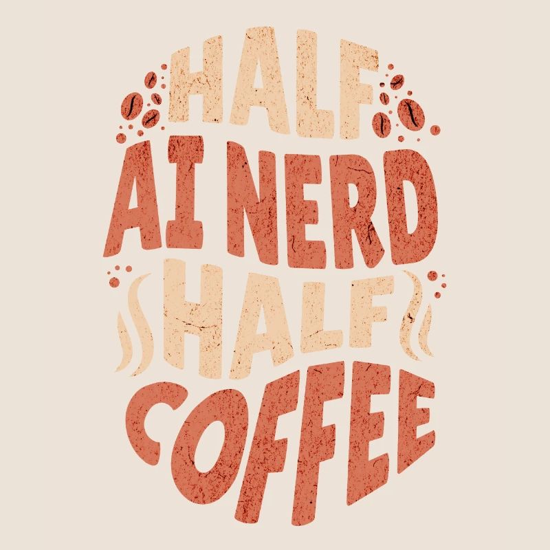 Künstliche Intelligenz halb KI Nerd halb Kaffee
