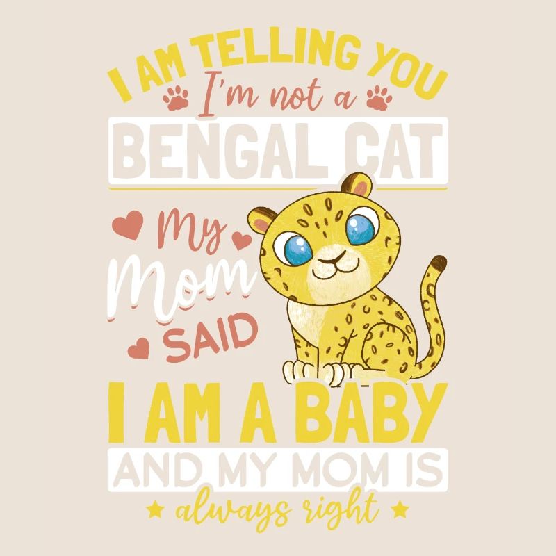 Maman chat du Bengale dit que bébé chaton de race de chat