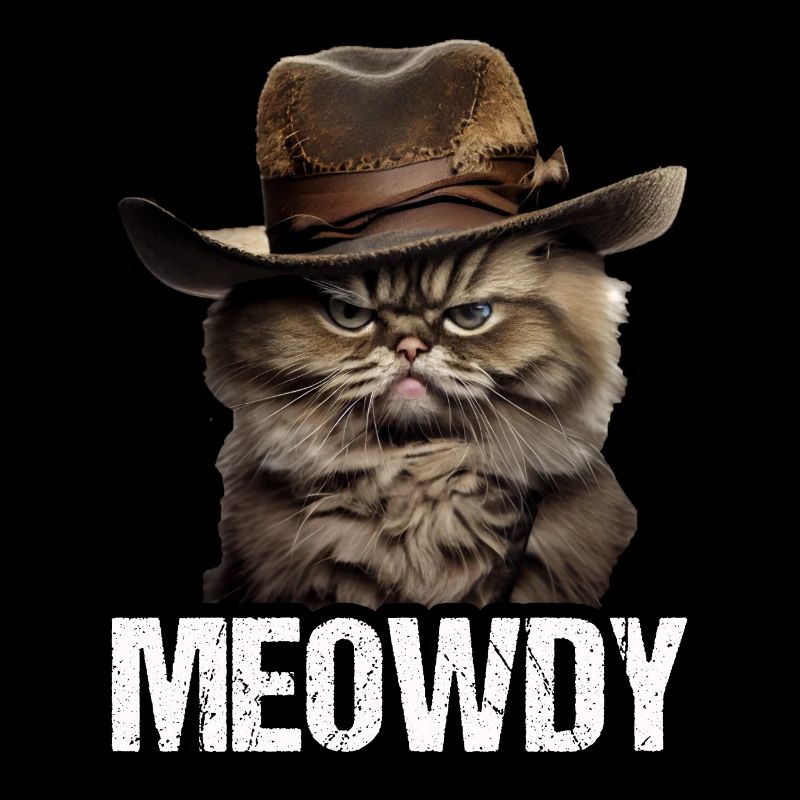Meowdy Funny cat Meme for Cat Lovers