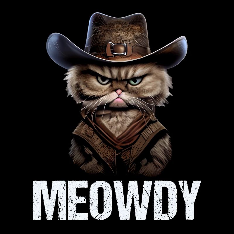 Meowdy Funny cat Meme for Cat Lovers